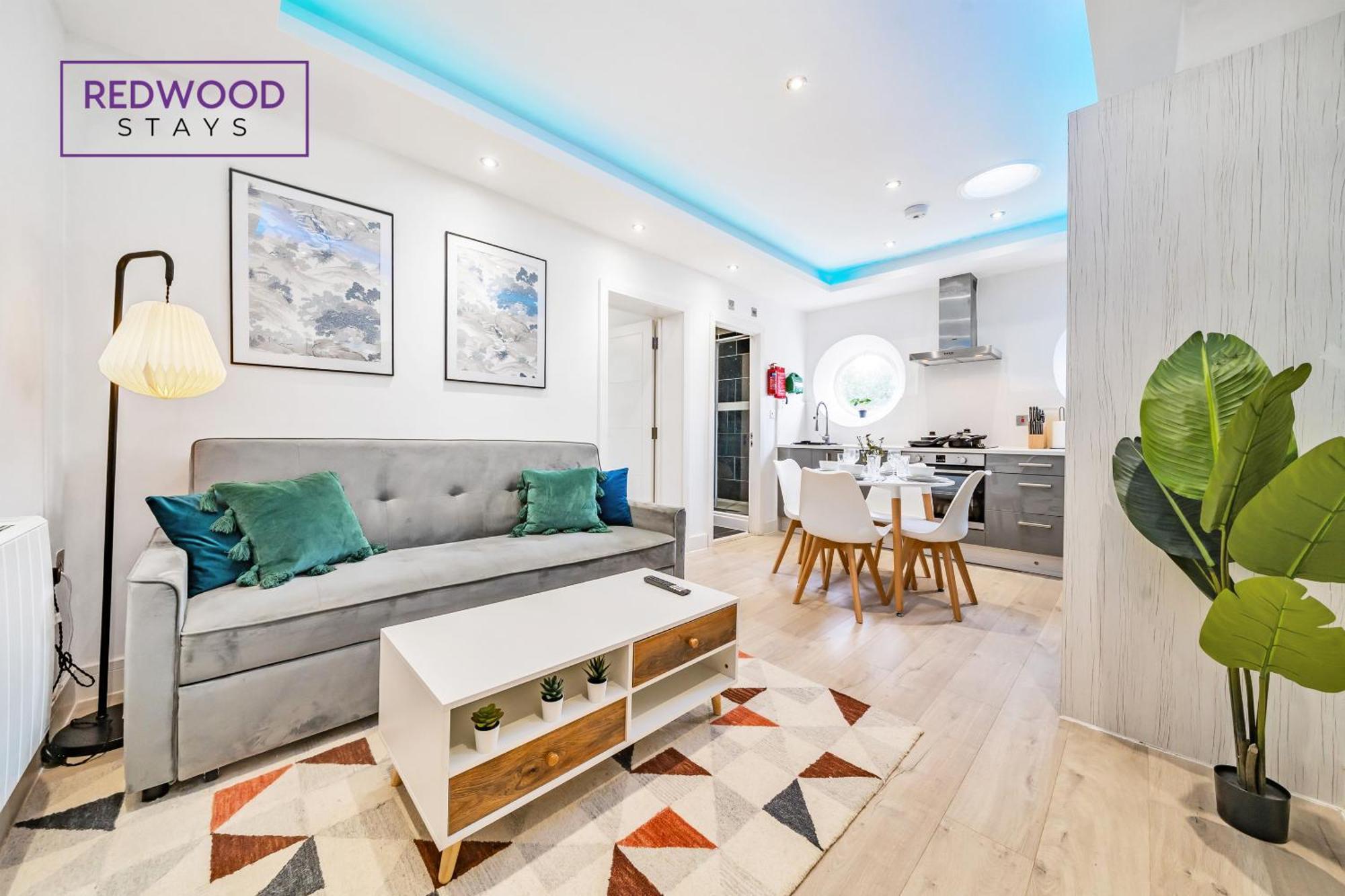 Brand New, 1 Bed 1 Bath, Modern Town Center Apartment, Netflix By Redwood Stays 奥尔德肖特 外观 照片